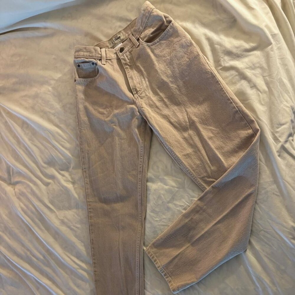 LL Bean women's tan jeans